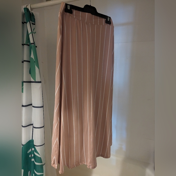 Midi baby pink stripe skirt XL - Picture 3 of 3